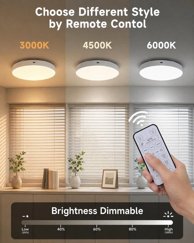 Alt view image 4 of 6 - 10,000 mAh Rechargeable Motion Sensor Ceiling Light (2 Pack)