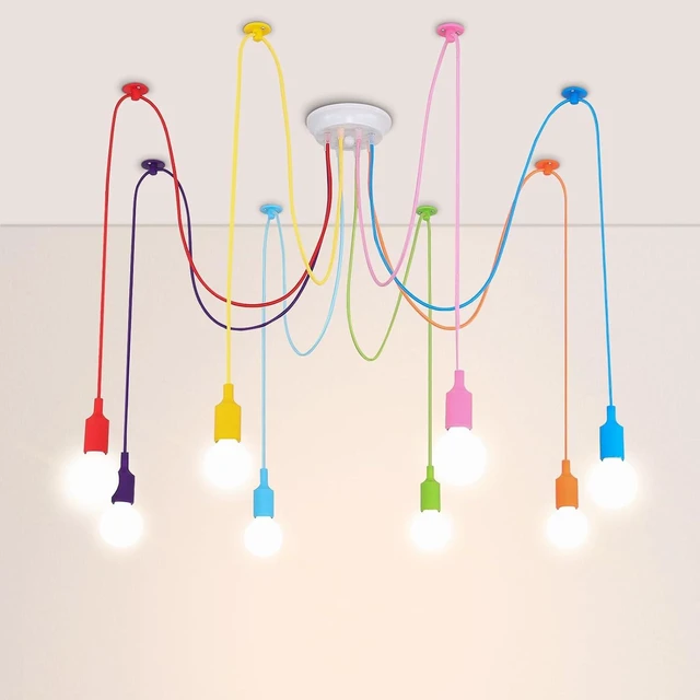 Main image of Colorful Spider Chandelier, Kids Ceiling Light Fixture
