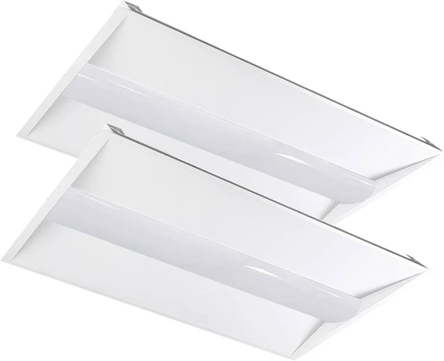 Main image of RMC 2x4 LED Troffer Light,Selectable 4CCT,7000 LM,0-10V Dimmable,2Pack