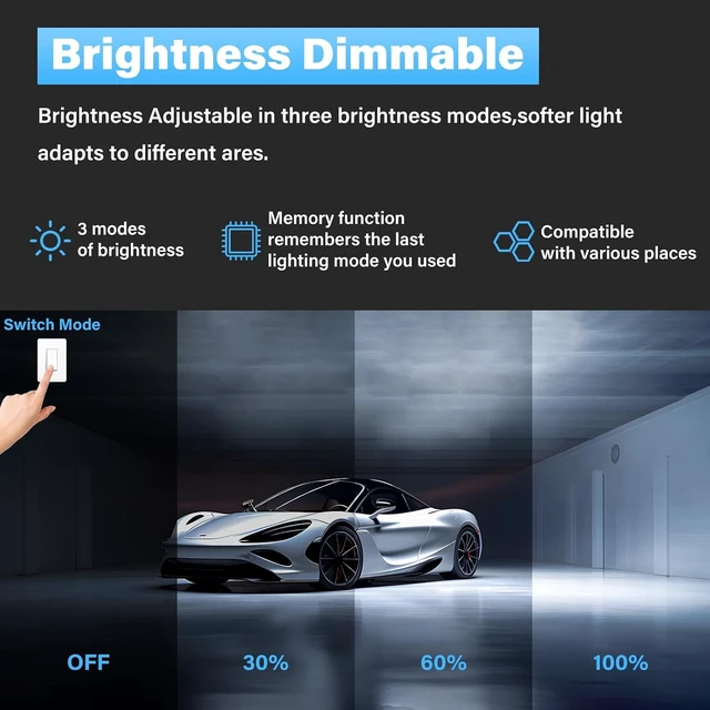 Alt view image 4 of 7 - ALLYES Hexagon Garage Lights Dimmable Hex Shop Lights 6500K 17280LM 128W, Brightness Adjustable Led Ceiling Lights for Shop Garage Gym Workshop Basement