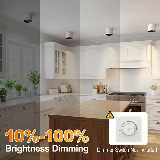 Alt view image 3 of 7 - Flush Mount Ceiling Light Fixture, 20W 4.7'' LED White Cylinder Lights
