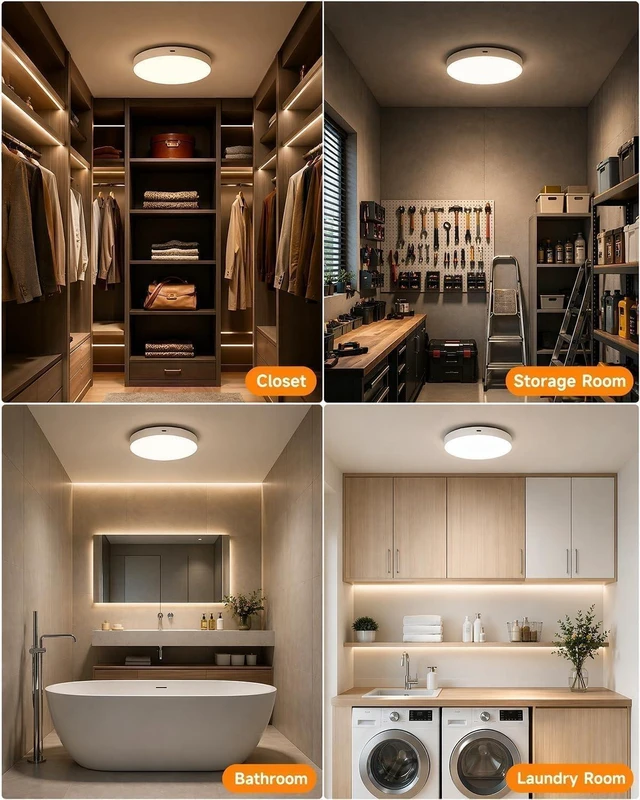 Alt view image 6 of 6 - 10,000 mAh Rechargeable Motion Sensor Ceiling Light (2 Pack)