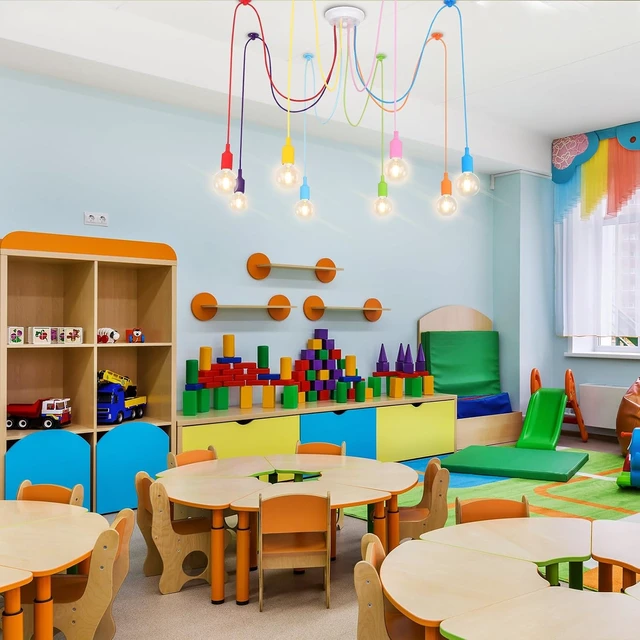 Alt view image 5 of 7 - Colorful Spider Chandelier, Kids Ceiling Light Fixture