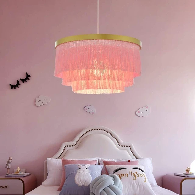 Main image of Romantic Tassel Pendant Lighting Chandeliers Creative Modern Ceiling Lights 3 Tiers in Pink