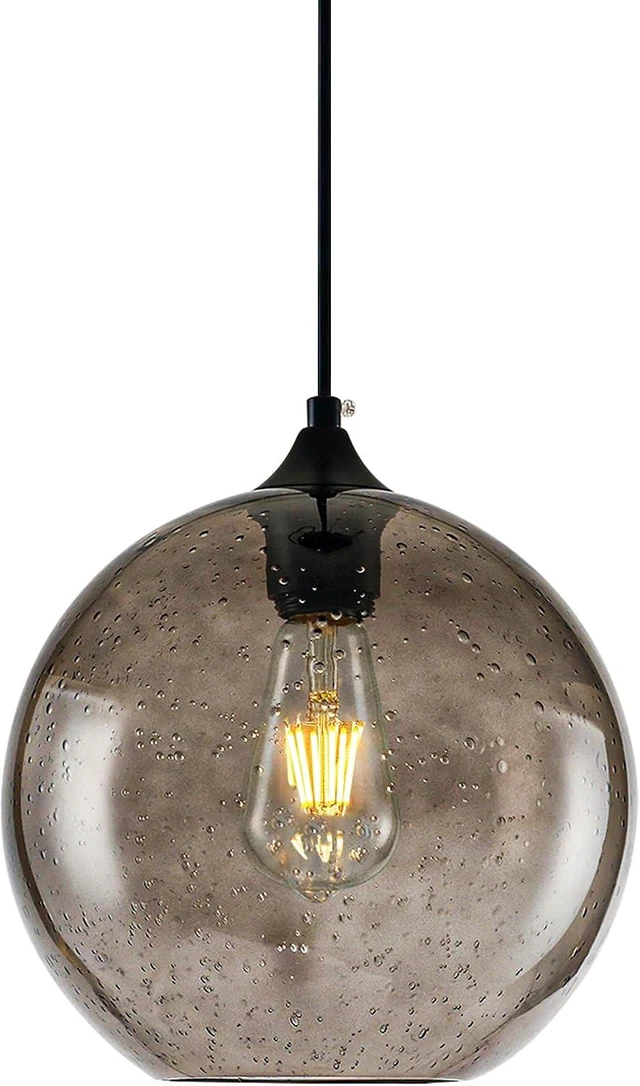 Main image of Kitchen Island Pendant Light Modern Globe Hand Blown Glass Ceiling Hanging Lights fixtures for Living Dining Room Bedroom