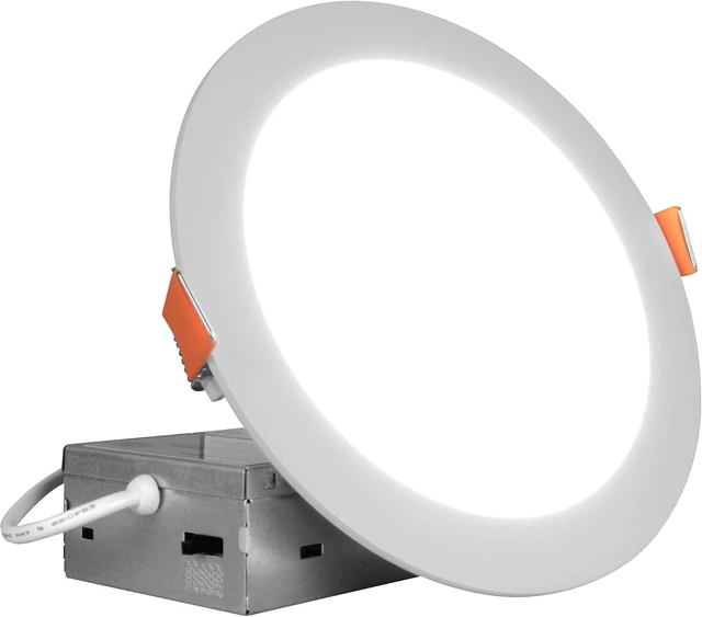 Main image of NICOR Lighting Recessed Light Fixtures - IXE 6-in Canless LED Downlight - Dimmable LED Ceiling Light with Edge-Lit Technology - White, 12 Packs