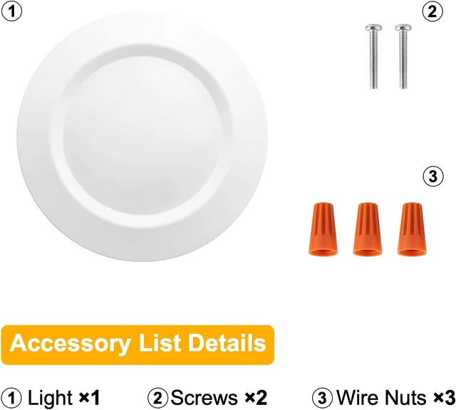 Alt view image 2 of 7 - 7.5 Flush Mount Disk Light Fits for 3" or 4" J-Box,CRI90, 1000lm, 11W, 2700K/3000K/3500K/4000K/5000K Surface Mount Ceiling Light (12 Pack)