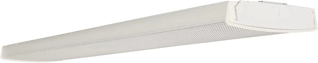Alt view image 6 of 7 - Lithonia Lighting 4 Foot LED Wraparound Ceiling Light, Low-Profile Curved Basket Ceiling Light Fixture, Dimmable, 3000K Warm White, MVOLT 120-277V, Damp Listed for Garage Lighting and Closets