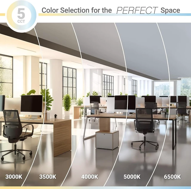 Alt view image 5 of 7 - NUWATT 2x2 LED Flat Panel Lights, 40W/30W/20W, 5CCT 30K-65K, DLC, 4 Pack