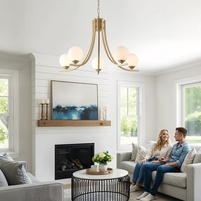 Alt view image 3 of 7 - Modern Farmhouse Chandeliers for Dining Room,Modern Sputnik Dining Room Light Fixtures,Adjustable Chandelier for Living Room Bedroom Kitchen Island