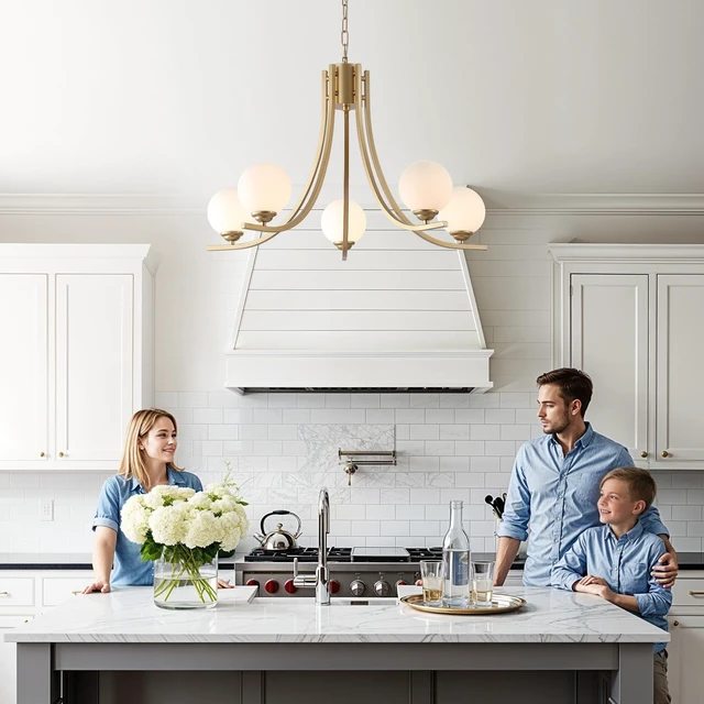 Alt view image 5 of 7 - Modern Farmhouse Chandeliers for Dining Room,Modern Sputnik Dining Room Light Fixtures,Adjustable Chandelier for Living Room Bedroom Kitchen Island