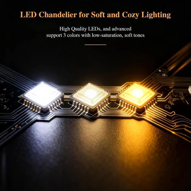 Alt view image 6 of 7 - Crystal Ceiling Light Smart Flush Mount Chandelier for Dining Room