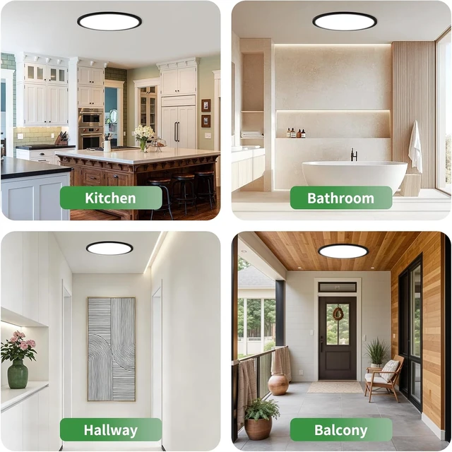 Alt view image 7 of 7 - 12PK 11.4 inch LED Flush Mount Ceiling Light White,24W,2400LM,5CCT