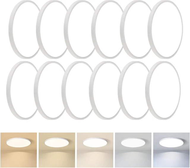 Main image of 12PK 11.4 inch LED Flush Mount Ceiling Light White,24W,2400LM,5CCT