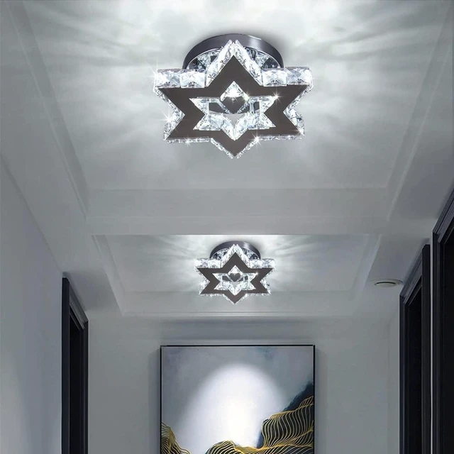 Alt view image 7 of 7 - Crystal Ceiling Light, Star Flush Mount LED, Cool White