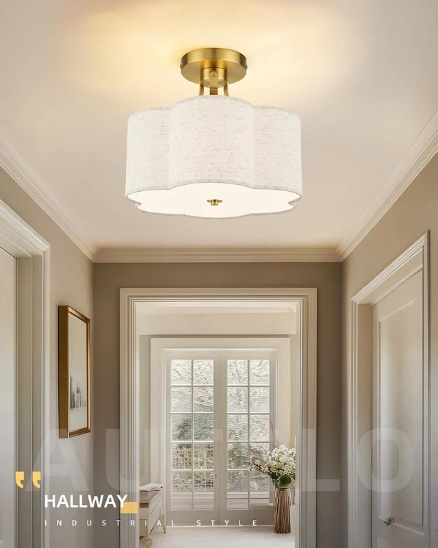 Alt view image 6 of 7 - AUTELO 3-Light Modern Semi Flush Mount Ceiling Light Fixture,12.6 Inch