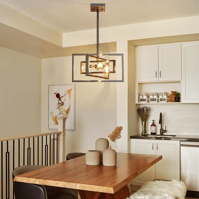 Alt view image 7 of 7 - Modern Brushed Nickel Ceiling Light Fixture Modern 3 Lights Semi Flush Mount Ceiling Lights for Dining Room Bedroom Living Room Kitchen Entry Foyer