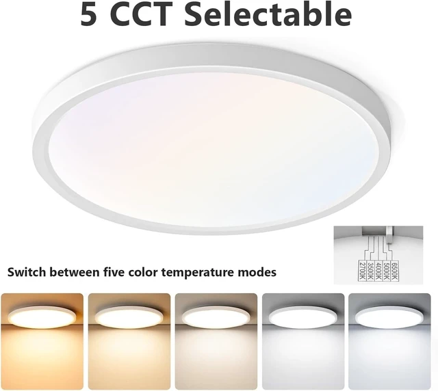 Alt view image 4 of 7 - OOWOLF 6-Pack Flush Mount 12Inch Ceiling Light Fixtures 24W Ultra-Thin 0.7"