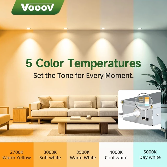 Alt view image 2 of 7 - 4 Inch White 30° Adjustable Eyeball Gimbal LED Recessed Light, 6 Pack