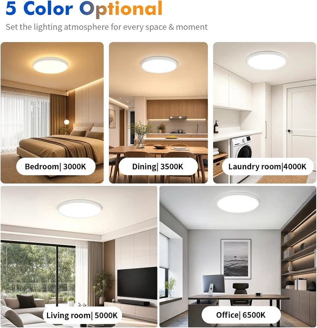 Alt view image 2 of 7 - 15 inch Flush Mount Ceiling Light,32W, 3343LM Led Ceiling Light Fixture