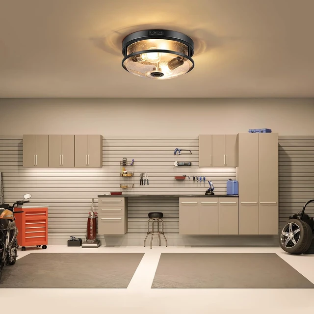 Alt view image 7 of 7 - 10.5Inch Outdoor Ceiling Light with Motion Sensor,Dusk to Dawn Porch Light