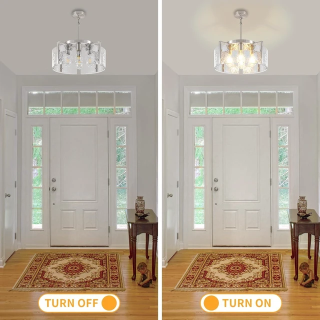 Alt view image 7 of 7 - Modern Brushed Nickel Dining Room Light Fixture 4 Lights Chandeliers