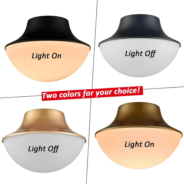 Alt view image 6 of 7 - Modern Industrial Semi-Flush Ceiling Light, Matte Black