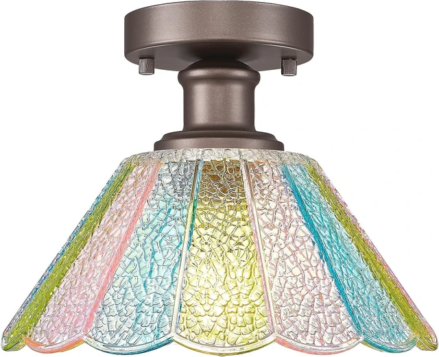 Main image of HWH Rustic Ceiling Lighting Fixture, Close to Ceiling Lamp, 5HJX110F ORB-C