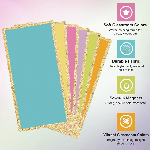 Alt view image 3 of 7 - 6 Pack Classroom Fluorescent Magnetic Light Covers,2x4ft Pastel Bights