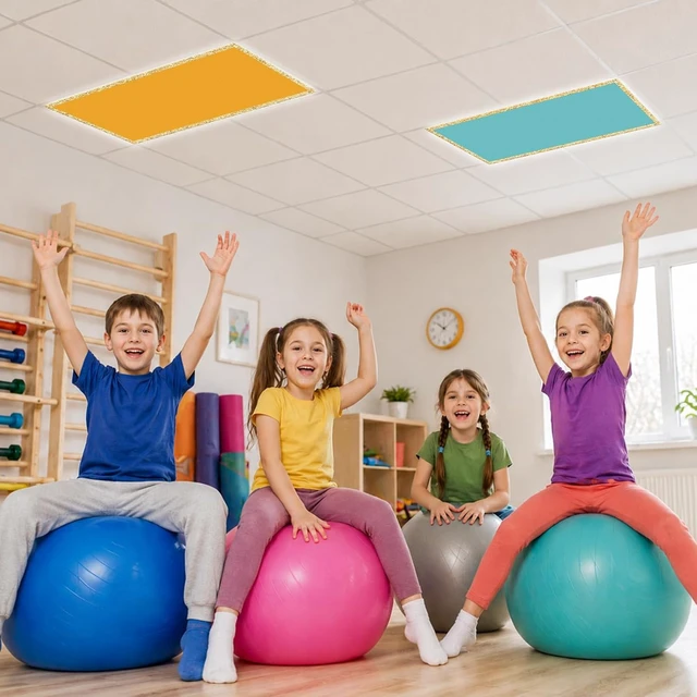 Alt view image 7 of 7 - 6 Pack Classroom Fluorescent Magnetic Light Covers,2x4ft Pastel Bights
