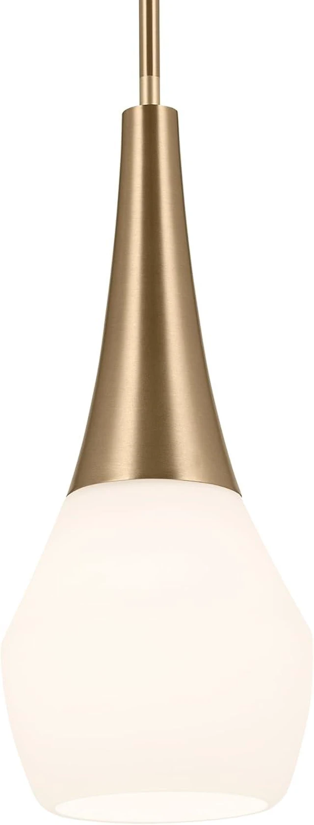 Alt view image 4 of 7 - Kichler Deela Pendant Light, Opal Glass, Champagne Bronze