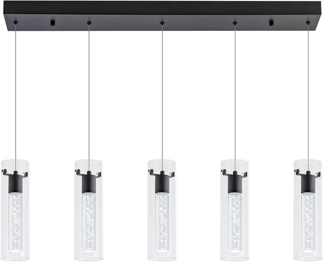 Main image of Black 5-Light Pendant Lights for Kitchen Island