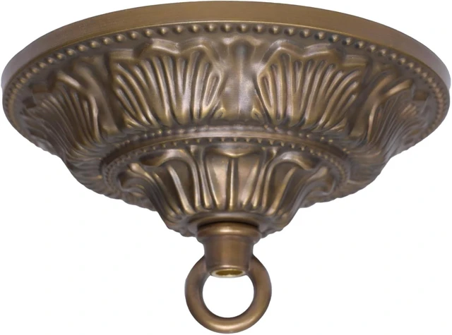 Main image of 4.7 Inch Brass Light Canopy Kit with Loop,Includes Hardware,Vintage