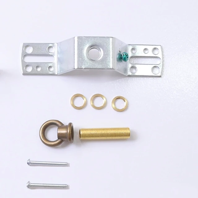 Alt view image 5 of 5 - 4.7 Inch Brass Light Canopy Kit with Loop,Includes Hardware,Vintage