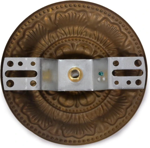 Alt view image 4 of 5 - 4.7 Inch Brass Light Canopy Kit with Loop,Includes Hardware,Vintage