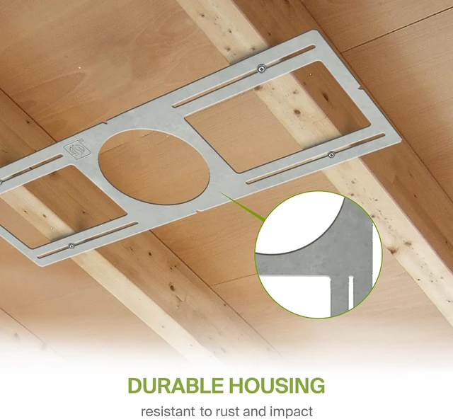 Alt view image 5 of 7 - ASD 24 Pack New Construction Mounting Plate, 6 Inch Wafer Light Bracket