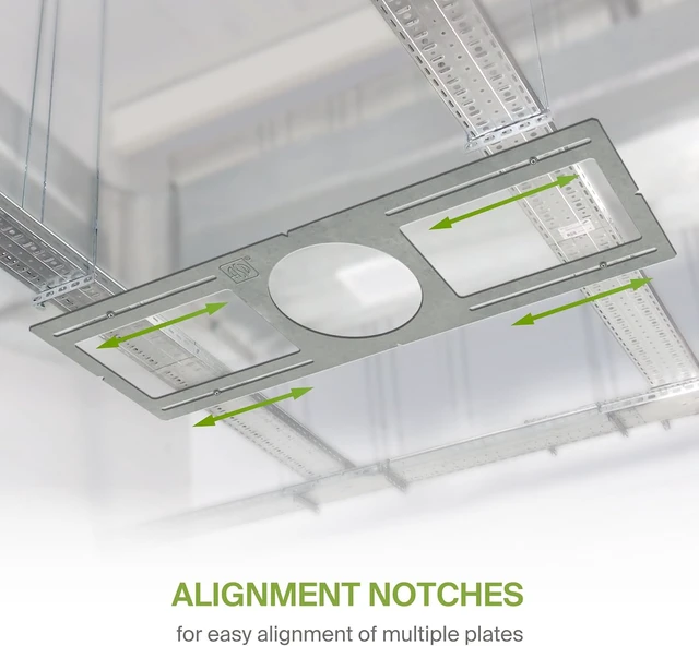 Alt view image 4 of 7 - ASD 24 Pack New Construction Mounting Plate, 6 Inch Wafer Light Bracket