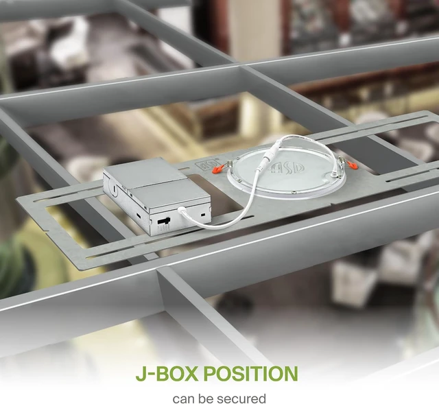 Alt view image 6 of 7 - ASD 24 Pack New Construction Mounting Plate, 6 Inch Wafer Light Bracket