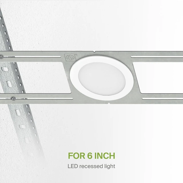 Alt view image 7 of 7 - ASD 24 Pack New Construction Mounting Plate, 6 Inch Wafer Light Bracket