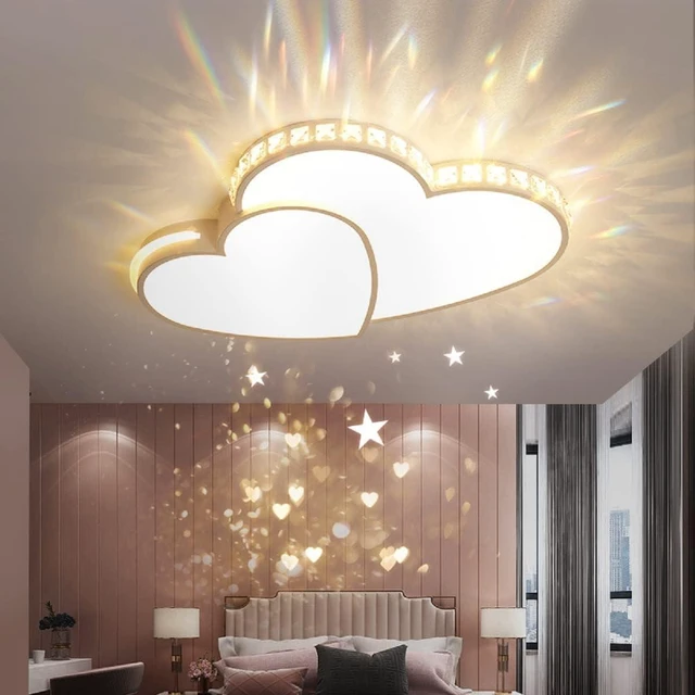 Main image of Gdrasuya10 Heart Shaped Crystal LED Ceiling Light, Modern Crystal Shining Flush Mount Ceiling Light Lamp Romantic Heart Light Fixture for Living Room Bedroom (Cool White Light)