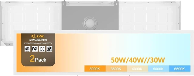 Main image of 1x4 LED Flat Panel Light Surface Mount, Selectable 5CCT, 2 Pack