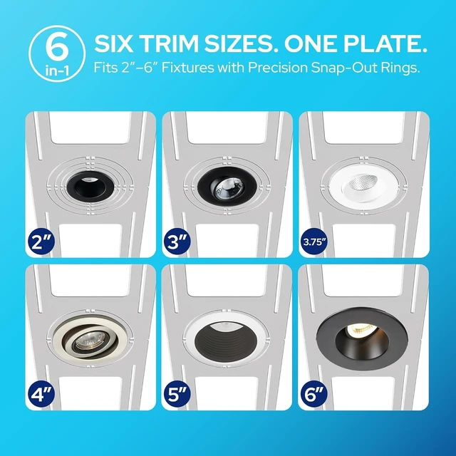 Alt view image 2 of 7 - KASTLITE New Construction LED Recessed Light Mounting Plate, 24 Pack