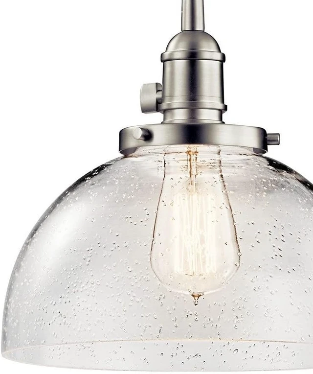 Alt view image 2 of 7 - Kichler Avery Goblet Mini Pendant Light, Seeded Glass, Chrome