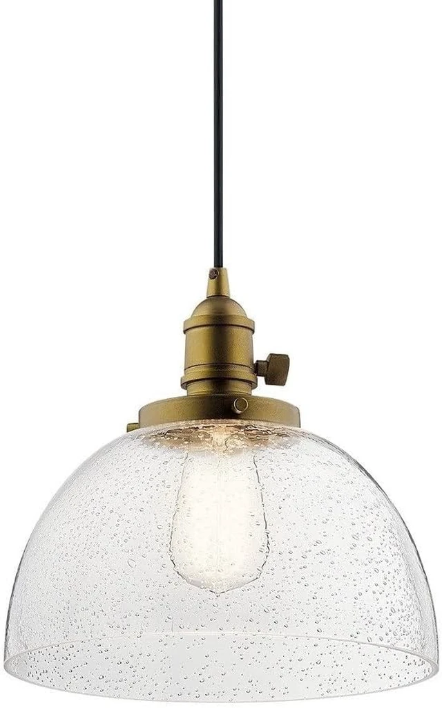 Alt view image 5 of 7 - Kichler Avery Goblet Mini Pendant Light, Seeded Glass, Chrome