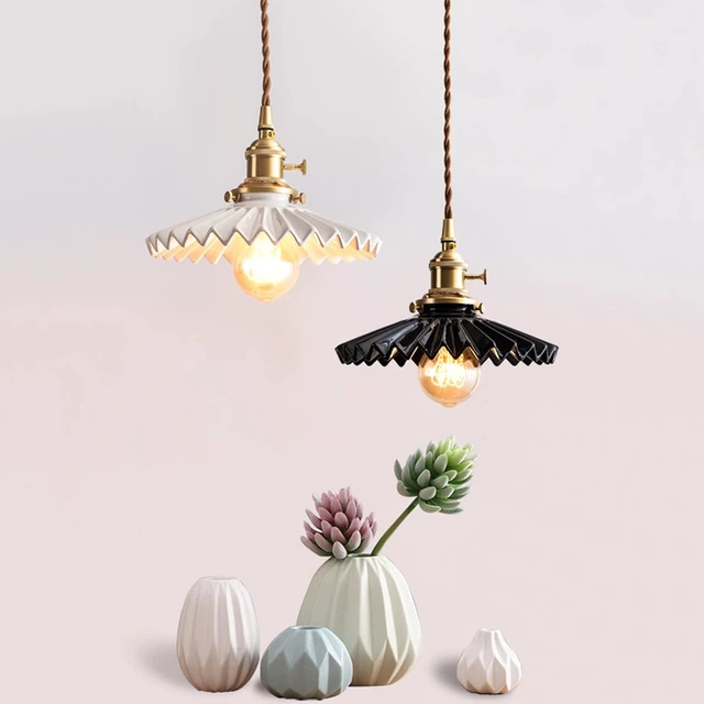 Alt view image 6 of 6 - Swag Pendant Light with 15ft Plug-in UL Dimmable Cord Retro Ceramic Marble Shade Light Fixtures Nordic Decoratefor Hanging Ceiling Light for Dining Room Bulbs Not Included