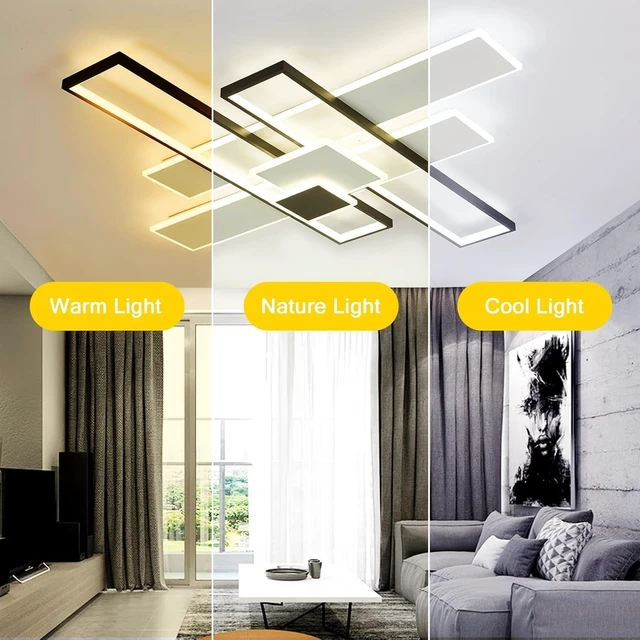 Alt view image 4 of 7 - Large Geometric LED Flush Mount Ceiling Light