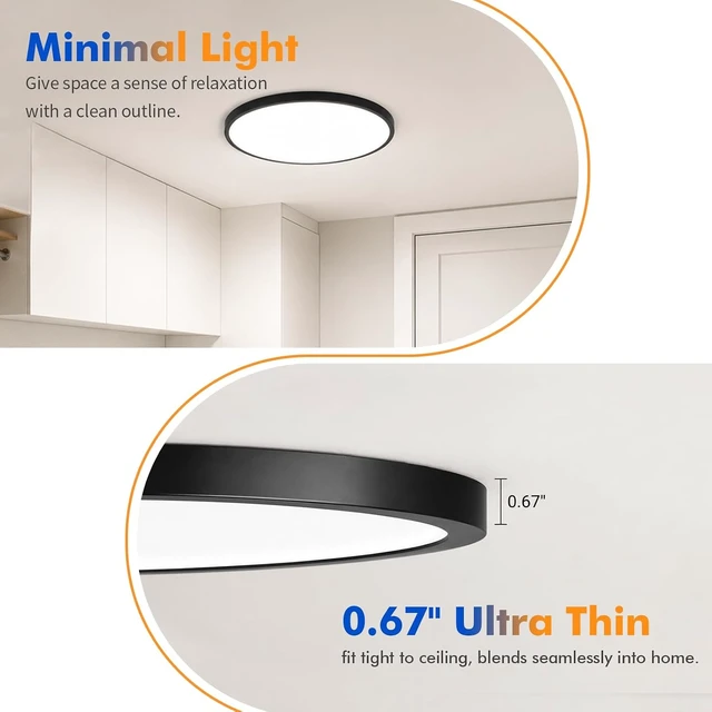 Alt view image 4 of 7 - 15 inch Flush Mount Ceiling Light,32W, 3343LM Led Ceiling Light Fixture