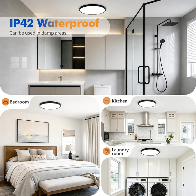 Alt view image 6 of 7 - 15 inch Flush Mount Ceiling Light,32W, 3343LM Led Ceiling Light Fixture