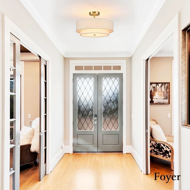 Alt view image 6 of 7 - Semi Flush Mount Ceiling Light Fixture for Bedroom
