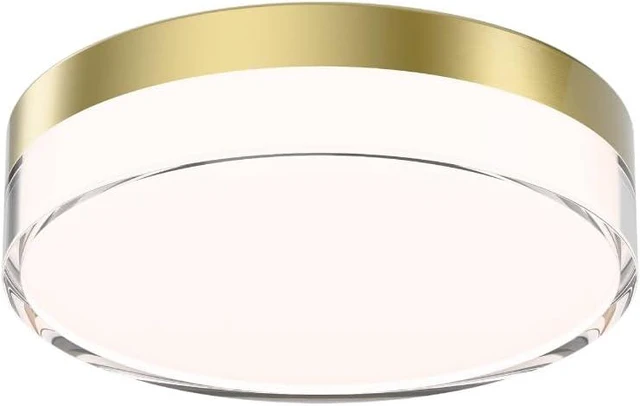 Main image of Circlet Advantage 7in LED Round Flush Mount 16W 1,200 Lumens 5-CCT Selectable 2700-3000-3500-4000-5000K in Aged Brass